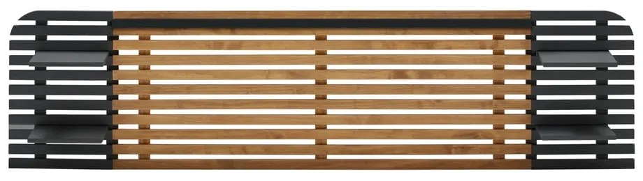 Čierne/prírodné čelo postele z borovicového dreva 240x62 cm Dimas – Marckeric