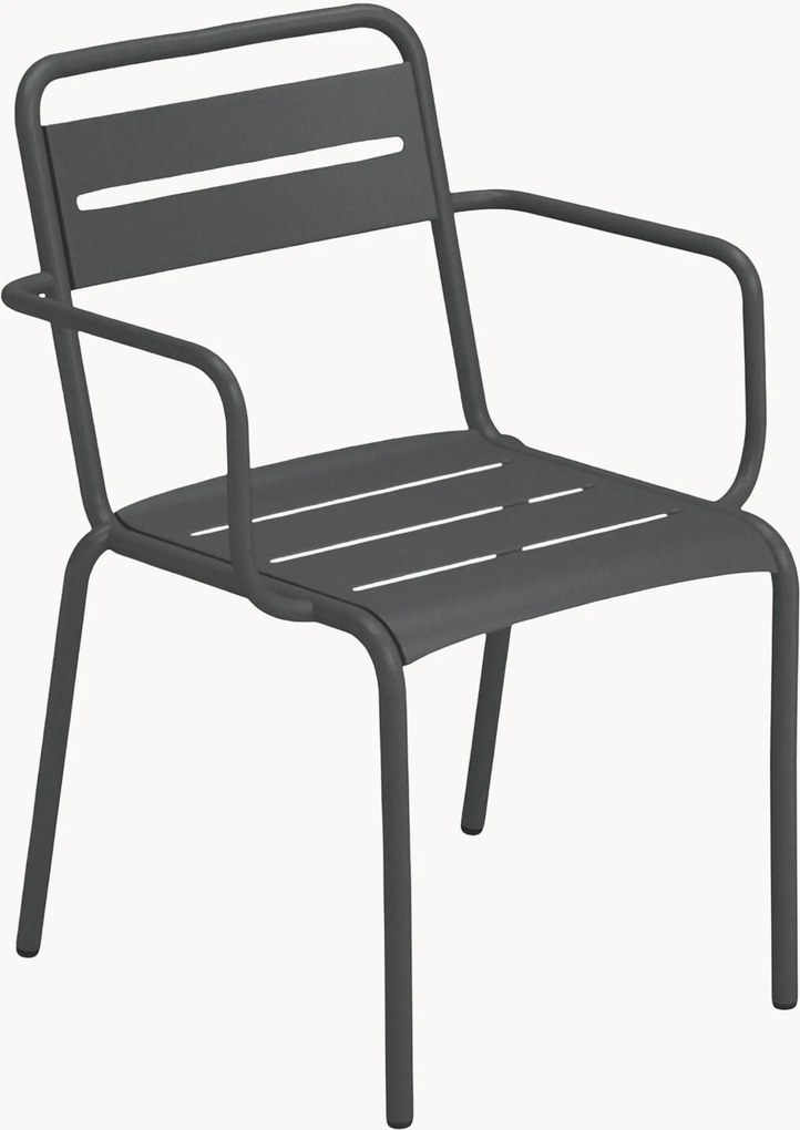 Stohovateľné záhradné stoličky's opierkami Star, 2 ks