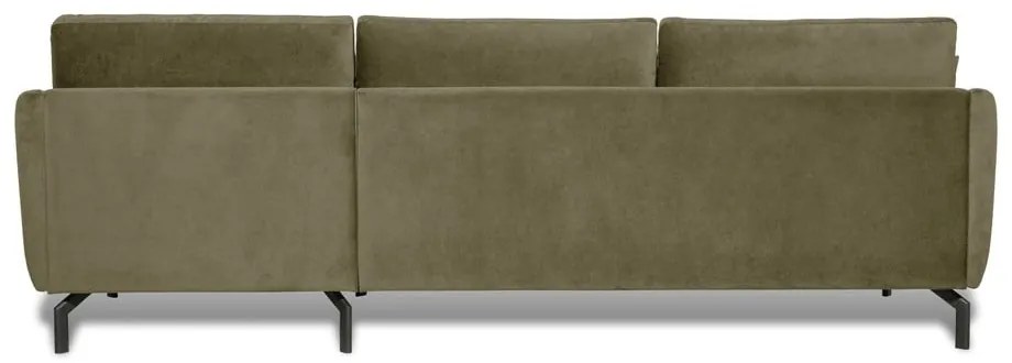 Zelená zamatová rohová pohovka (pravý roh) Magic - Scandic