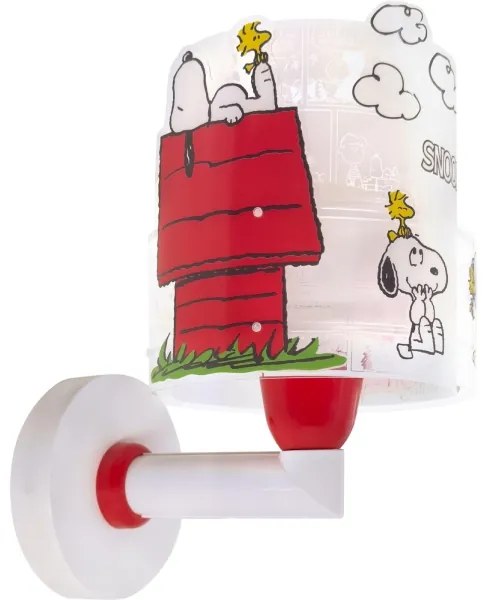 Dalber 76309 - Detská nástenná lampa SNOOPY 1xE27/15W/230V biela/červená