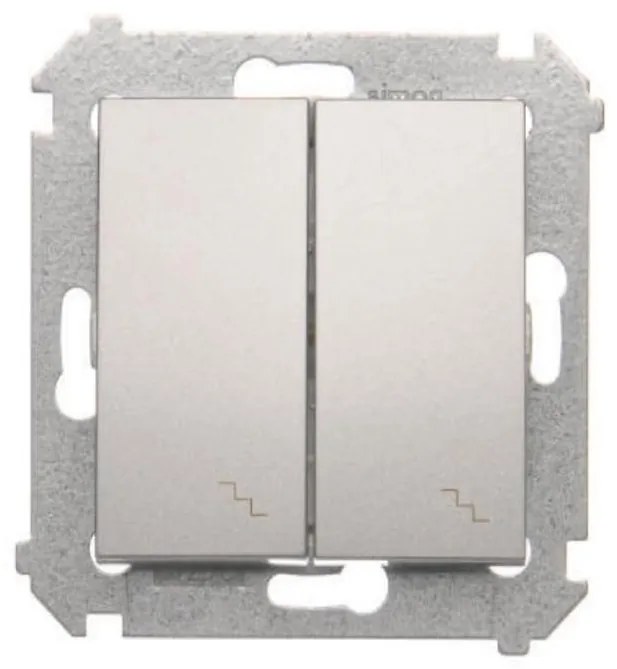 DW6/2L/43 Schodiskový konektor dvojitý strieborný mat