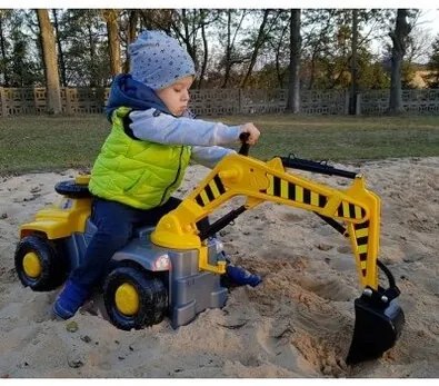 Nákladné auto s lyžicou, 76 cm, žltá