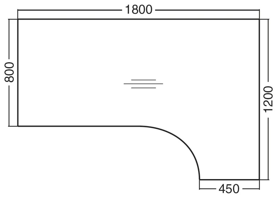 Ergonomický stôl ProOffice A 180 x 120/80 cm, pravý, čerešňa