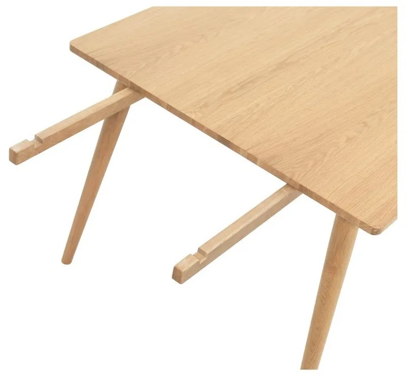 Rozkladací jedálenský stôl s doskou v dubovom dekore v prírodnej farbe 190x90 cm Barrali – Unique Furniture