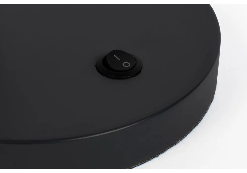 Čierna stolová lampa s kovovým tienidlom (výška 60 cm) Hajo – White Label