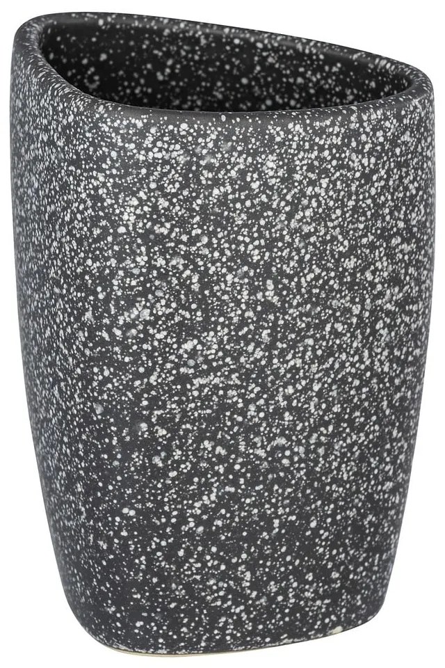 Sivý keramický pohárik na zubné kefky Wenko Pion