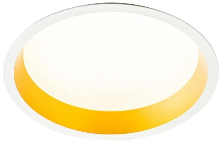 Trilum ARCH Stropné zápustné svietidlo Zapustené LED sv. PAN R 25W, 3000K, 2345lm, CRI85, IP44, Epistar, 90°,d176×H59,5mm, zlatá