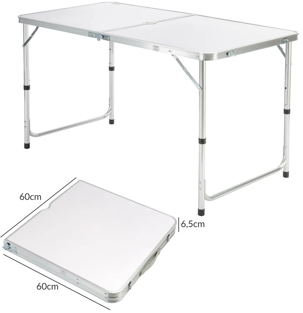 InternetovaZahrada Kempingový set 5-dielny - biely