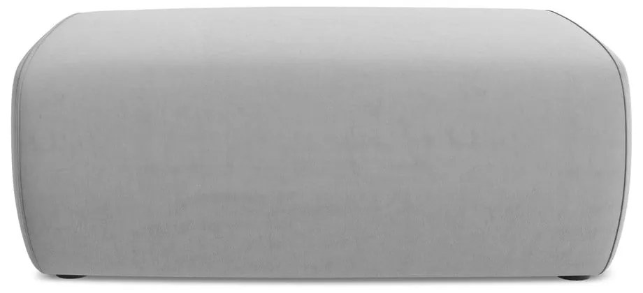 Svetlosivá zamatová podnožka Kapua – Makamii