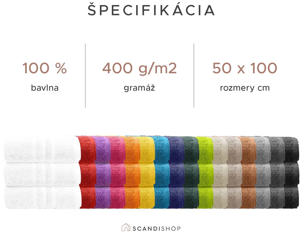 Uterák Classic 50 x 100 cm purpurový, 100% bavlna