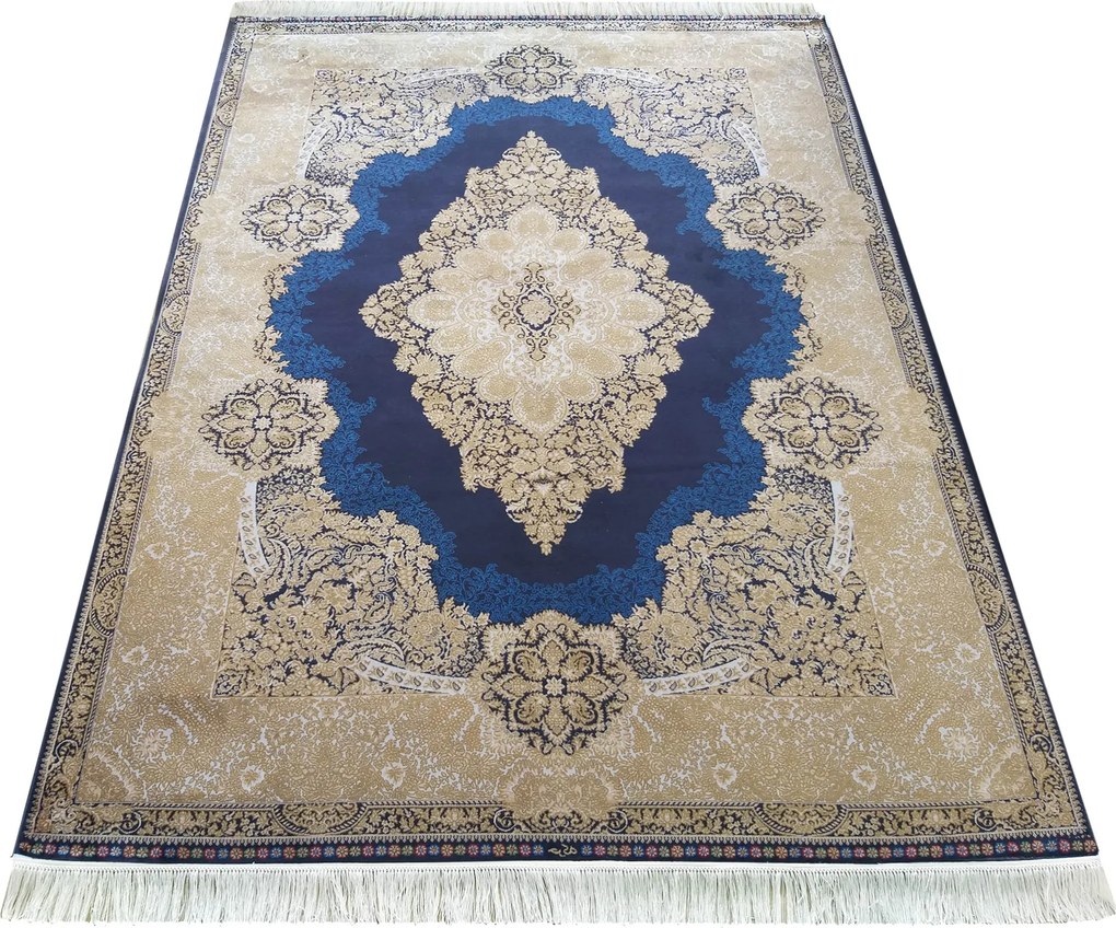 DY Exkluzívny koberec Qum Silk 02 Navy Rozmer: 160x230 cm