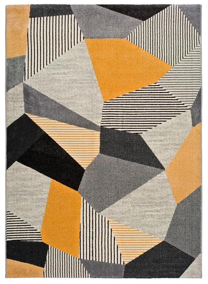 Oranžovo-sivý koberec Universal Gladys Sarr, 160 × 230 cm