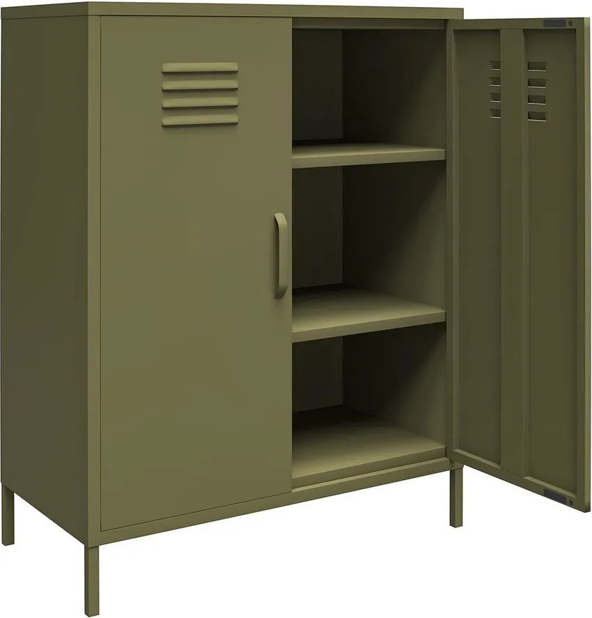 Khaki kovová skrinka 79x100x39 cm Bradford – Støraa