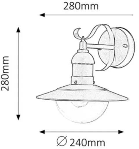Brilagi - Vonkajšie nástenné svietidlo MOLDE 1xE27/60W/230V IP44 čierne