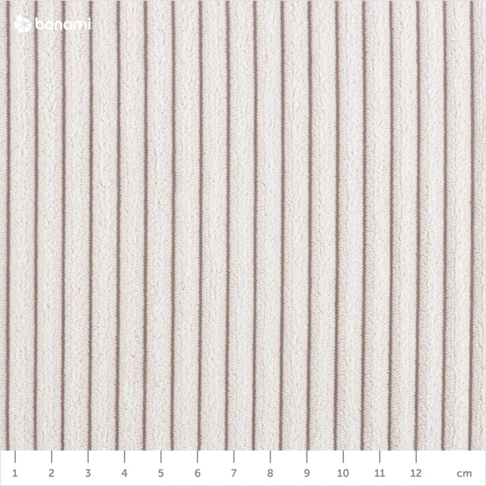 Béžová čalúnená dvojlôžková posteľ s úložným priestorom s roštom 140x200 cm Mattis Cord – Meise Möbel