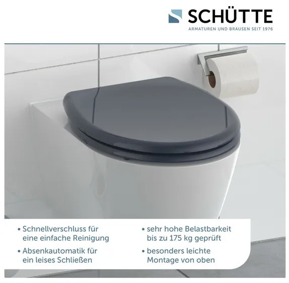 Schütte WC sedadlo z duroplastu (antracitová)  (100335933)