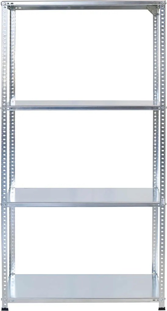 Skrutkový kovový regál 250x90x30cm, 4 police
