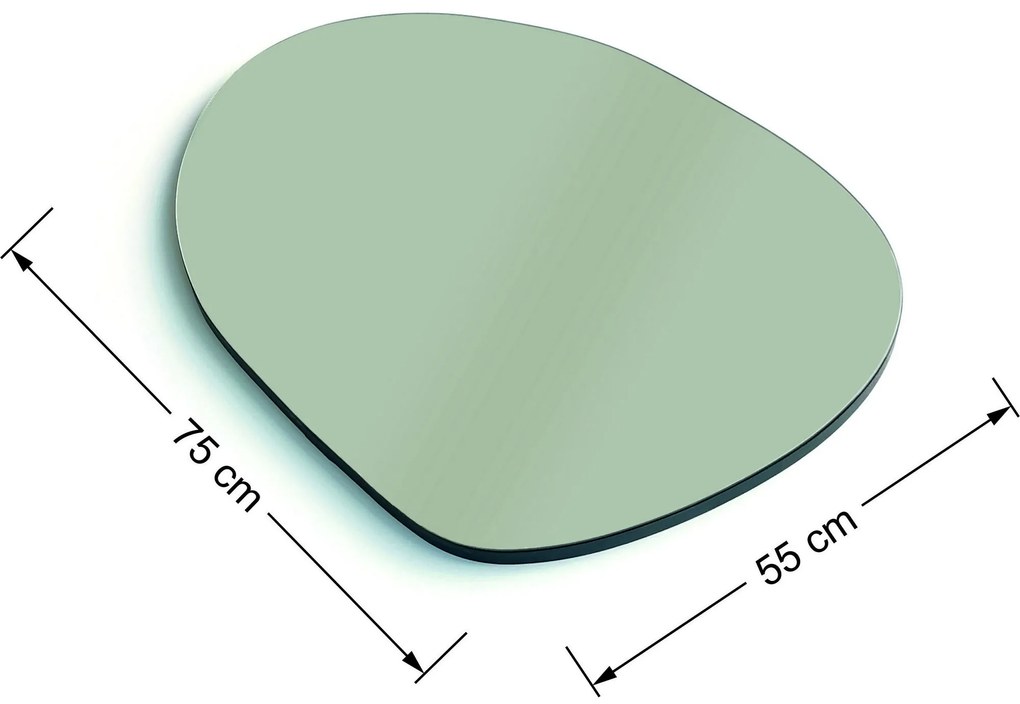 Dekoratívne nástenné zrkadlo Gusto 75x50 cm čierne