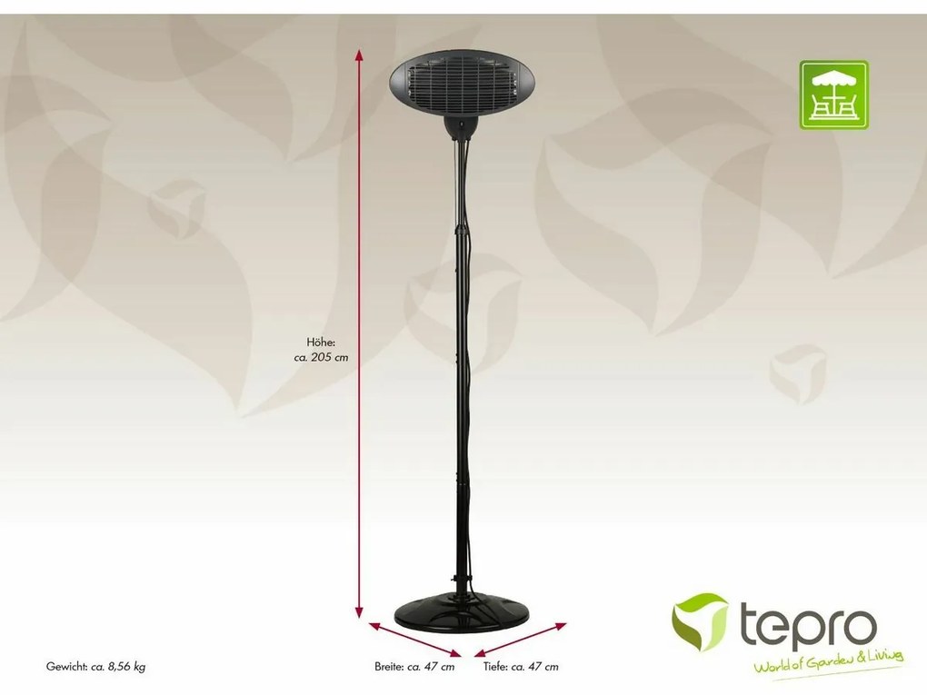 Tepro 2140 Vonkajší ohrievač stojanový, 2000 W