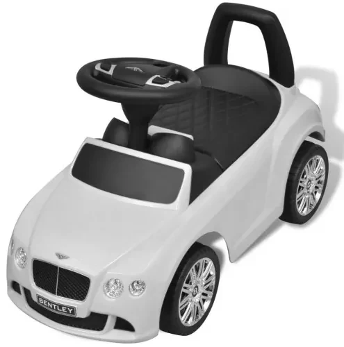 Biele šliapacie autíčko Bentley-