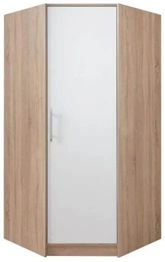 Šatník Smart rohová, dub sonoma / biela