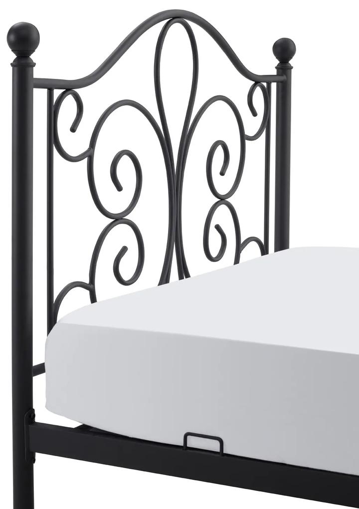 Kovová postel Panama 120 x 200 cm černá