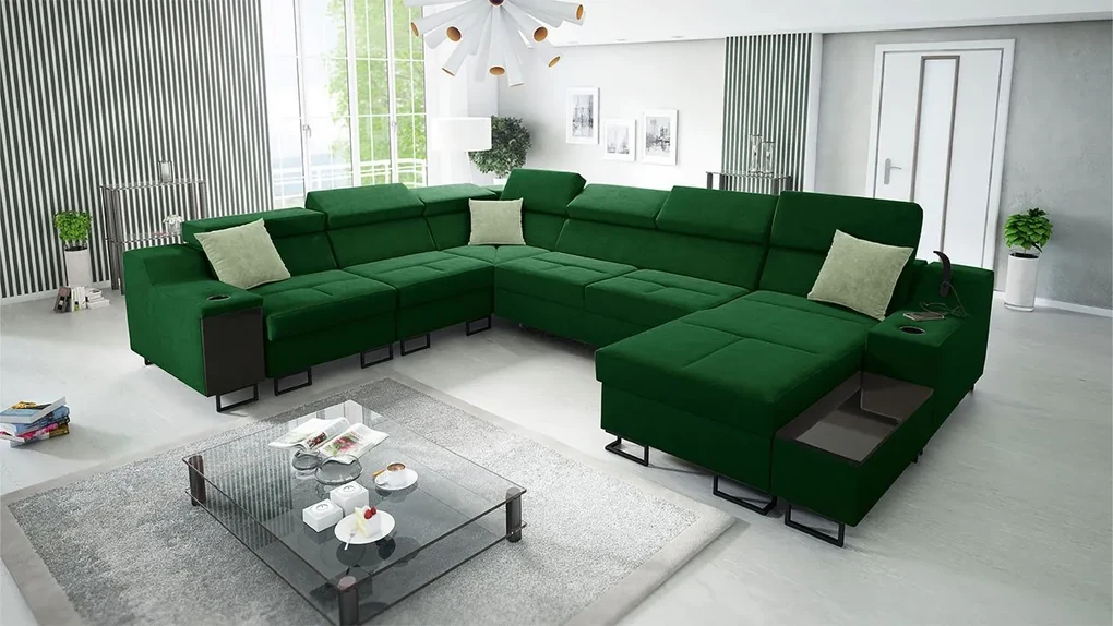 Rohová sedačka Paseora VIII, Strana: pravá, Farba poťahu: Uttario Velvet 2967 + Uttario Velvet 2967 + Uttario Velvet 2973