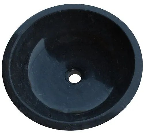 Indera Gemma 501 Ø45 cm Black Kamenné umývadlo leštený mramor
