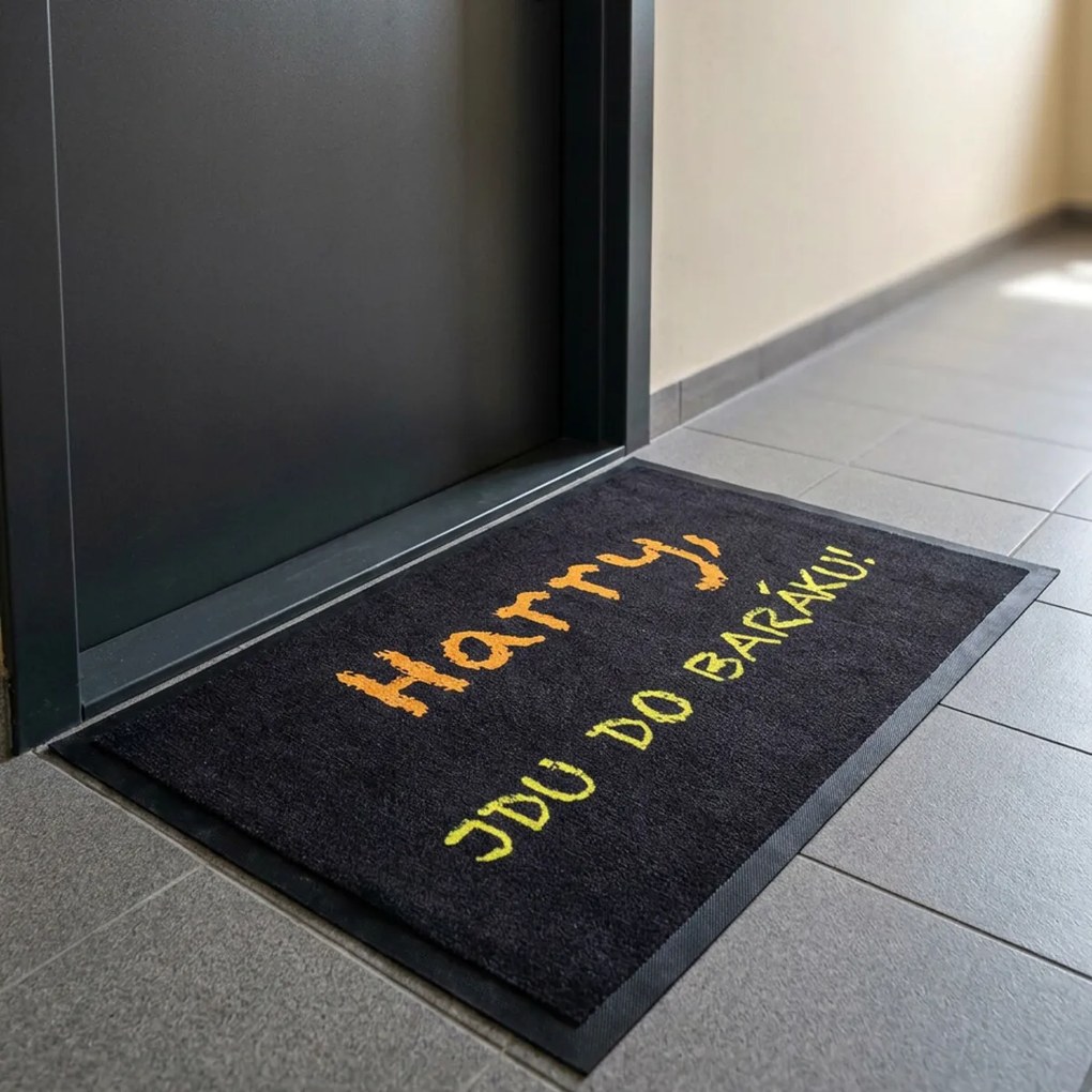 Mercury Flooring, Rohožka Harry, jdu do baráku 40x60 cm, 40x60, čierna
