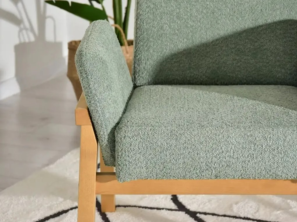 Čalúnené kreslo HENLEY mätové