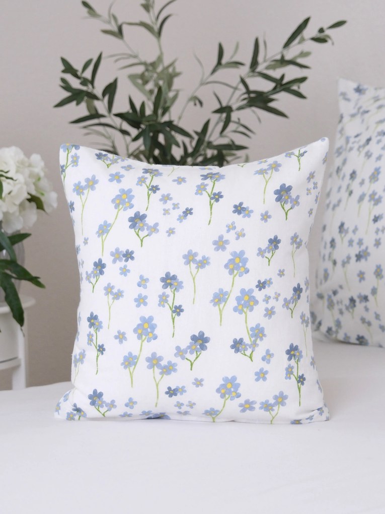 Flanelová obliečka na vankúš 40 x 40 cm - Nezábudky