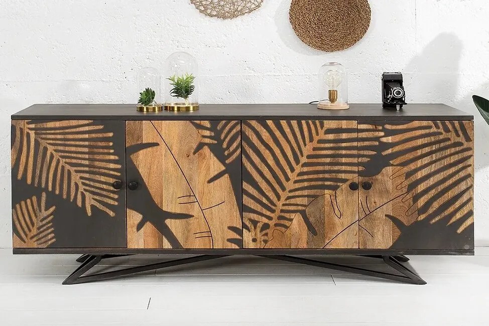 Dizajnová komoda z masívu Tropical Mango 175cm