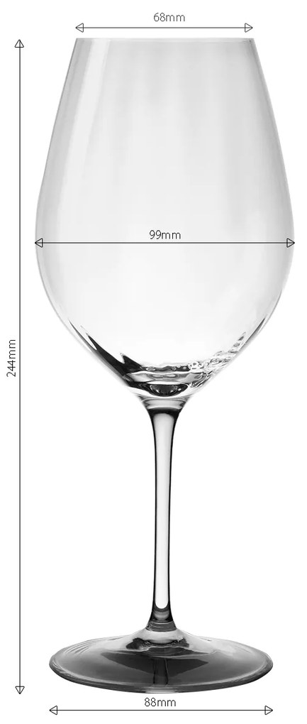 Poháre na červené víno 660 ml set 6 ks - Optima Line Glas Lunasol - 322687