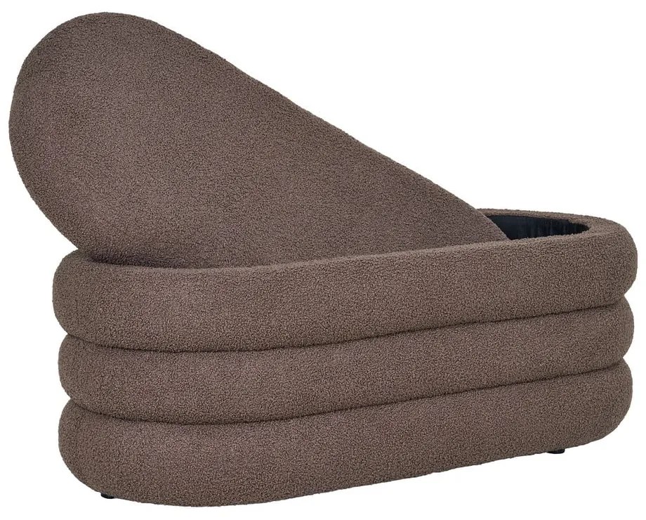 Hnedá lavica z textílie buklé Dartford – House Nordic