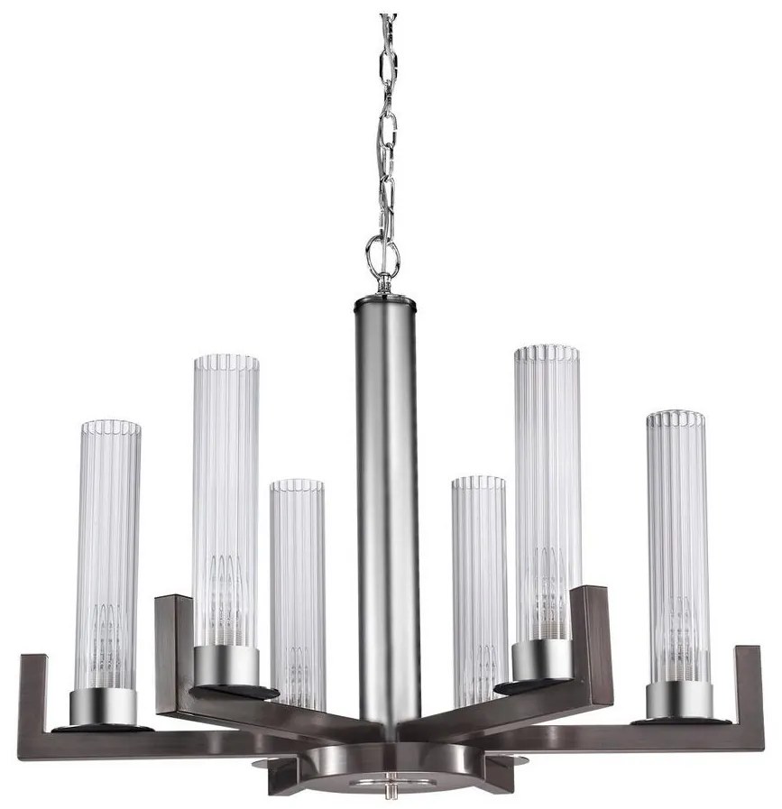 Kolarz 6009.80660 - Luster na reťazi RAGGIO 6xE14/25W/230V matný chróm