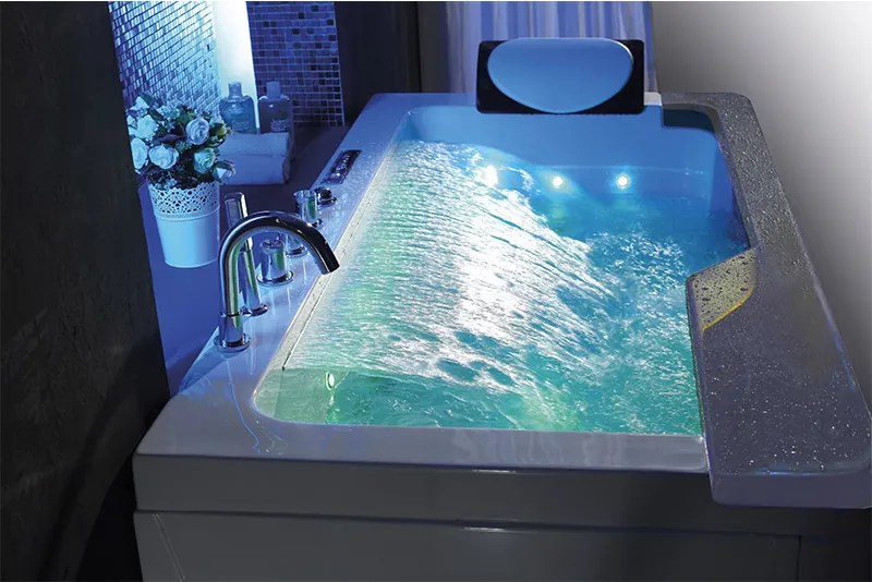 BPS-koupelny Hydromasážna vaňa NEVADA 912 WH 170x90 BIELA s ohrevom vody