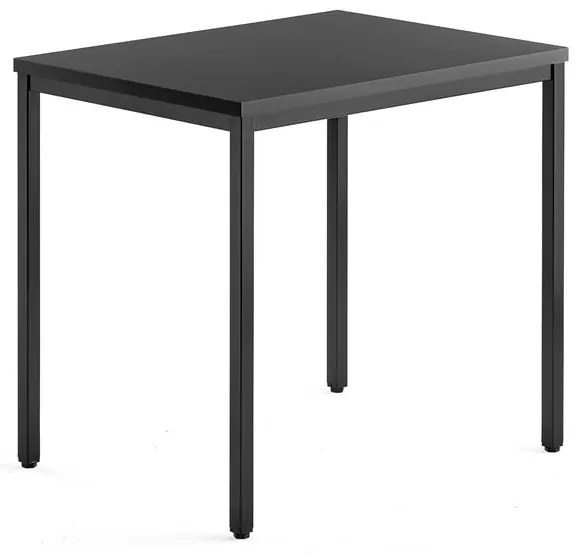 Stolík QBUS, 800x600 mm, čierna, čierna