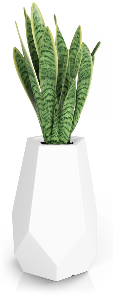 MONUMO Dizajnový kvetináč MONUMO BARI - s osvetlením biely