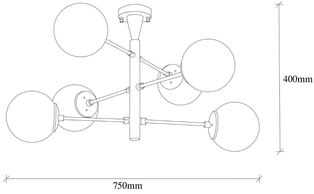 Závesné svietidlo Arge zlaté