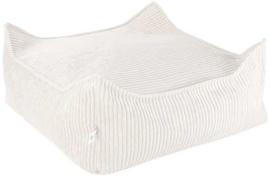 Krémový menčestrový detský sedací vak Square – Wigiwama