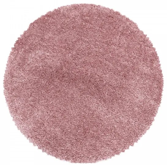 Koberec Fluffy Super Soft ružový kruh
