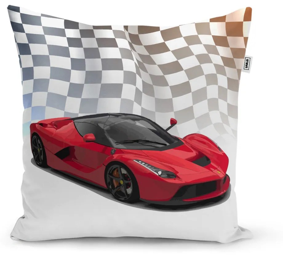 Sablio Vankúš Ferrari Závodná vlajka - 50x50 cm