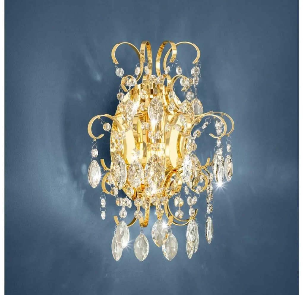 Eglo 39604 - Nástenné svietidlo FENOULLET 1xE14/25W/230V zlatá