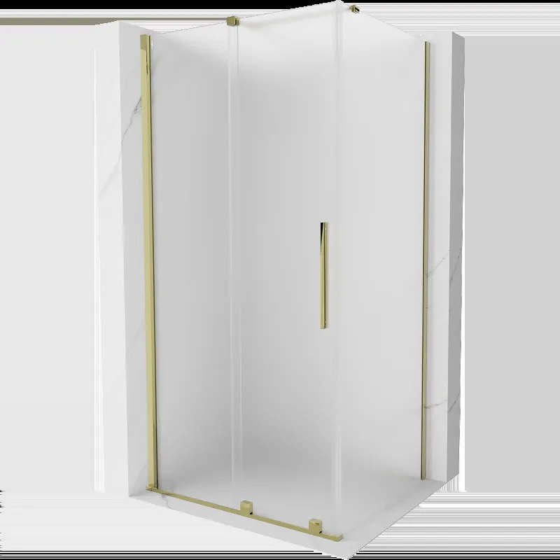 Mexen Velar posuvná sprchová kabína 130 x 85 cm, mráz, zlatá - 871-130-085-31-50