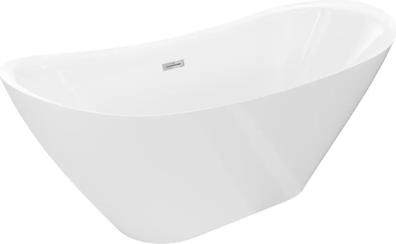 Mexen Lotos, voľne stojaca vaňa 170 x 75 cm, biela, chrómový prepad, 52051707700-01