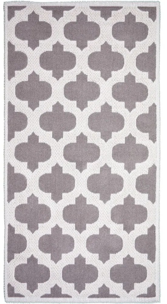 Béžový bavlnený koberec Vitaus Madaylon, 80 × 200 cm