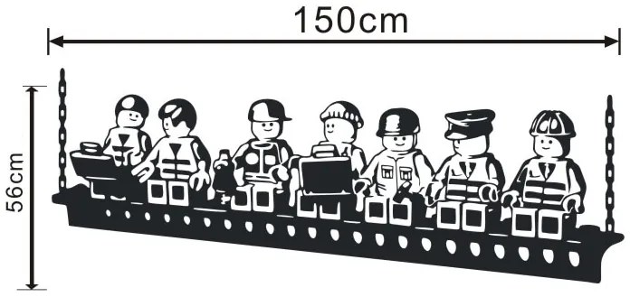 Samolepka na stenu "Lego postavičky" 56x150cm