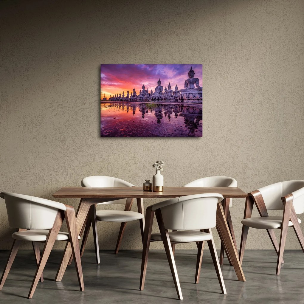 Obraz - Budhovia v západe slnka (70x50 cm)