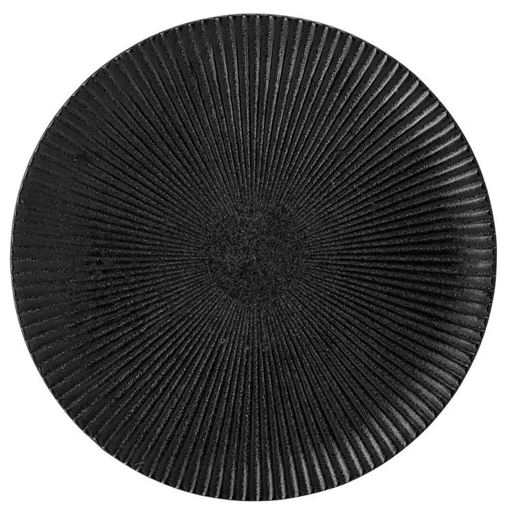Bloomingville Čierny kameninový tanier Neri - 18 cm