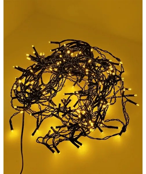 LED vianočná vonkajšia svetelná reťaz 200xLED/230V 7,6 m IP44 čierna
